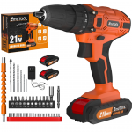 Feytory 21V Cordless Drill 25+1 Torque 2-Speed w/ 2 Batteries & 29PC Kit