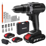 VOITCYN 21V Cordless Drill with 2Ah Battery 40N.m Torque 25+1 Clutch & 23PC Kit