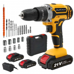 VOITCYN 21V Cordless Drill with 2Ah Battery 40N.m Torque 25+1 Clutch & 23PC Kit