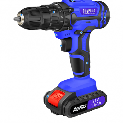 DayPlus 21V Cordless Drill 45Nm Brushless Motor 2-Speed 25+1 Torque with 26PC Kit