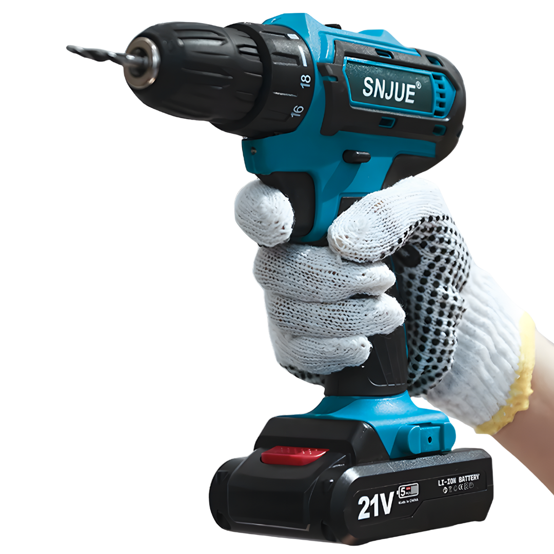 SNJUE 24-in-1 Cordless Drill Set 21V Brushless Motor 25+1 Torque 3/8" Keyless Chuck