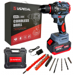 USPECIAL 20V Brushless Cordless Drill with 3.0Ah Battery – Industrial & Home Use