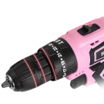 HILDA XTE018 21V Cordless Drill 25+1 Torque 2-Speed 1500RPM Keyless Chuck Pinkz