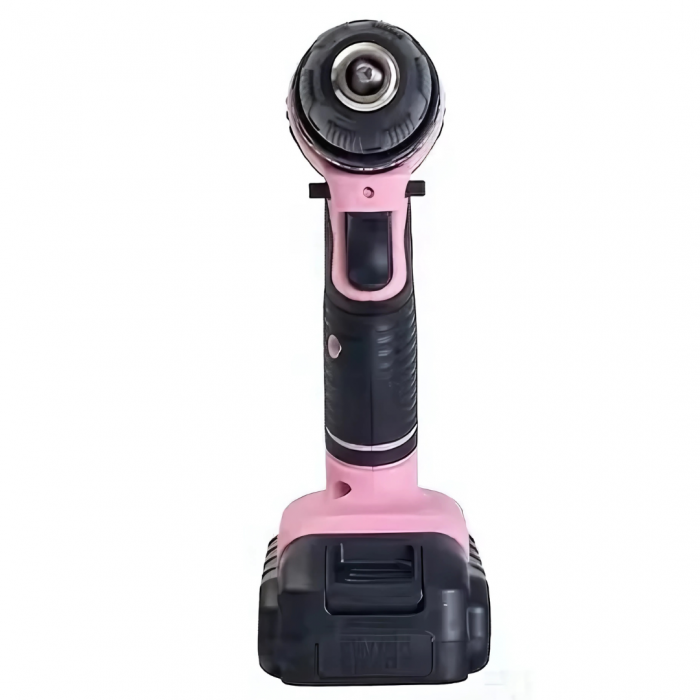 HILDA XTE018 21V Cordless Drill 25+1 Torque 2-Speed 1500RPM Keyless Chuck Pinkz
