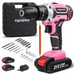 VOITCYN 21V Cordless Drill with 2Ah Battery 40N.m Torque 25+1 Clutch & 23PC Kit